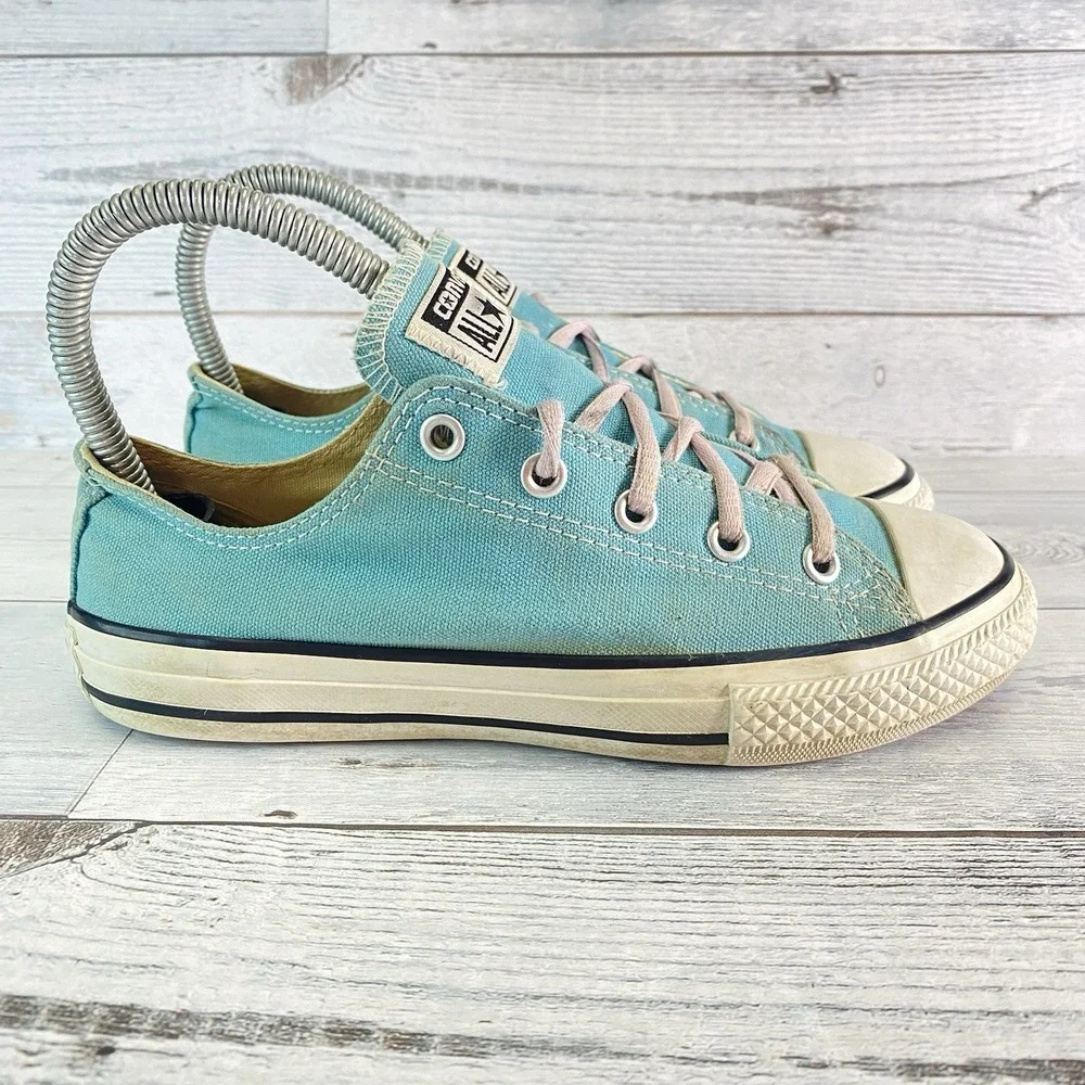 Converse Sneakers Youth 2 Blue Canvas Low Top Tennis Shoes Chuck Taylor All Star